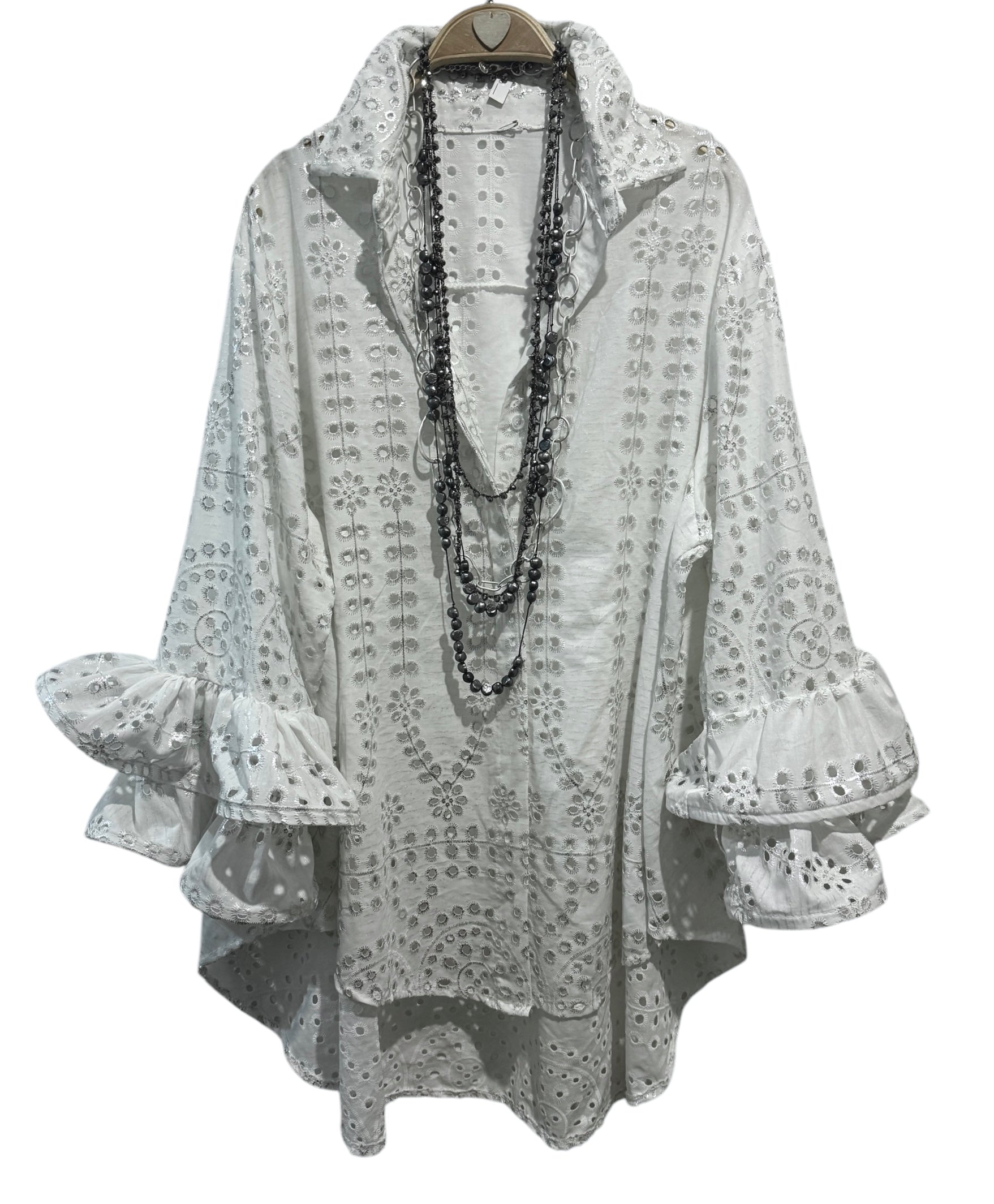 Camisa "Faralaes Abril" plata