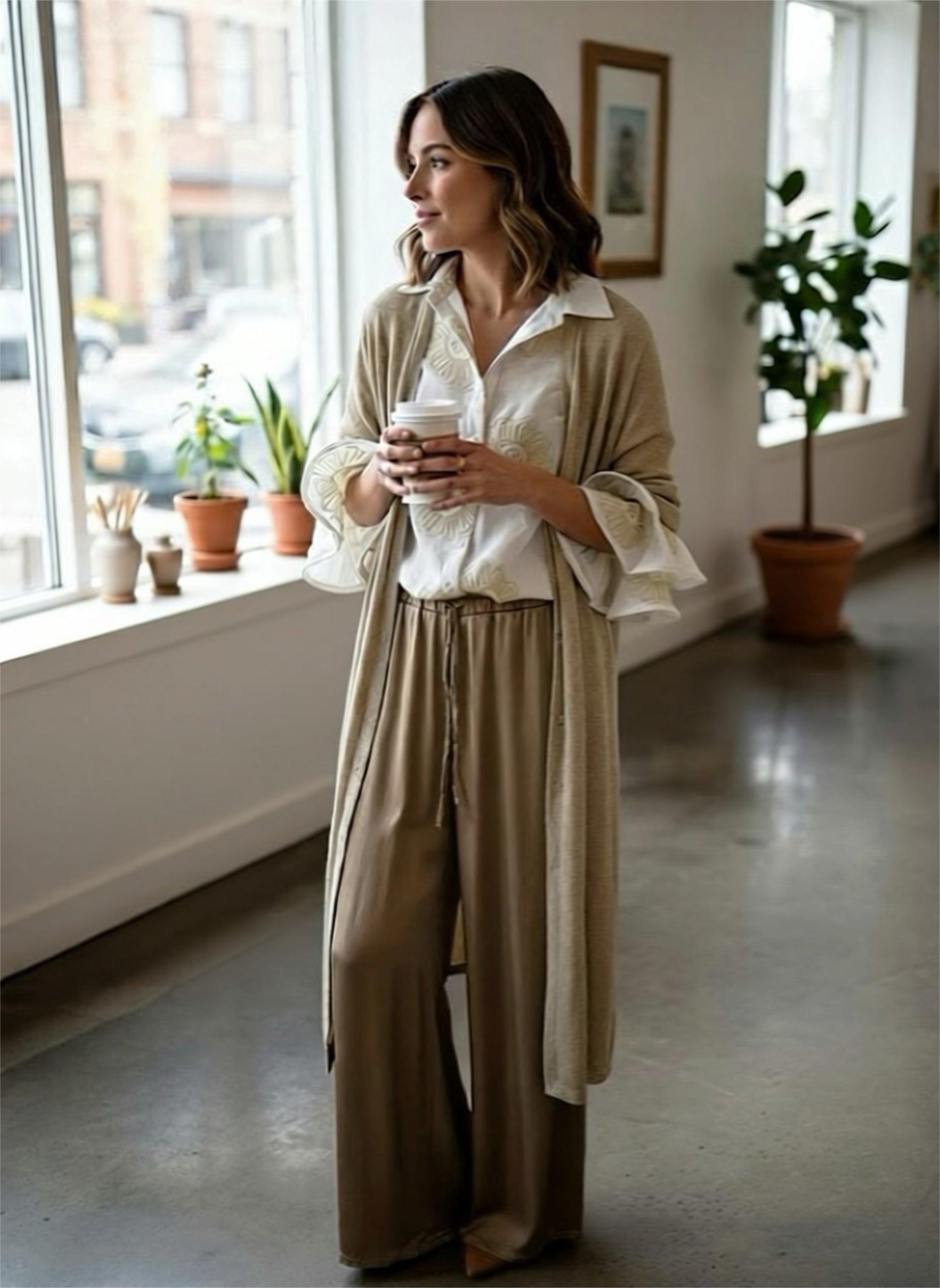 Camisa "Faralaes Flor de Oro"