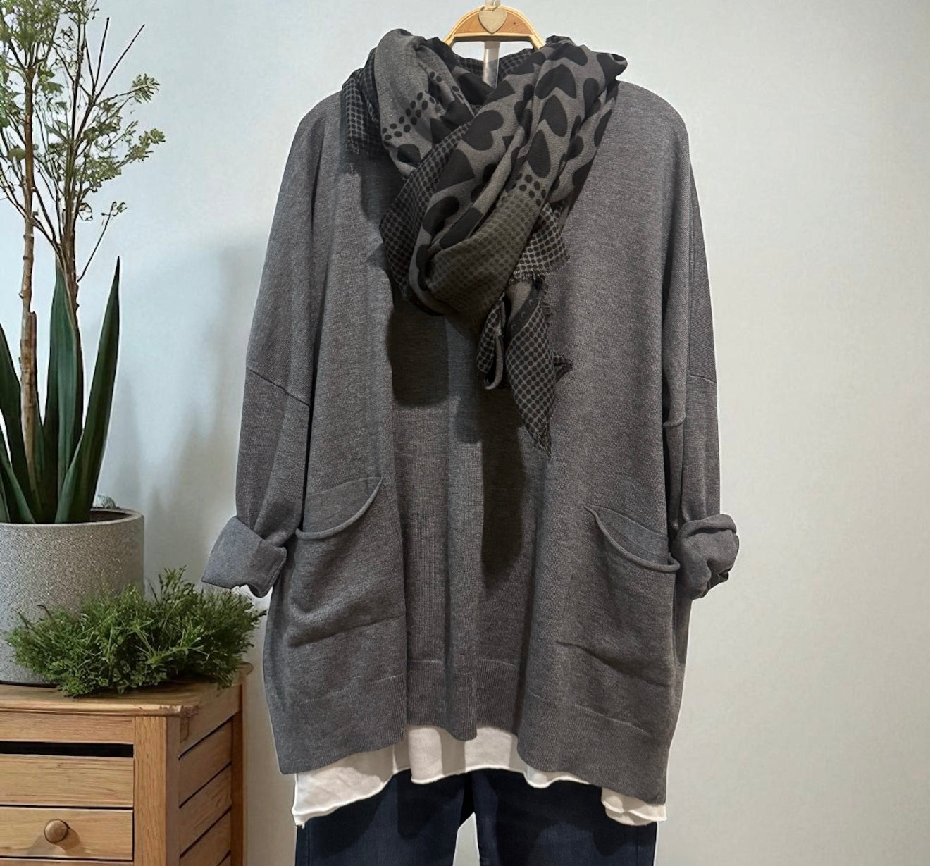 Jersey "Over Pockets"" gris