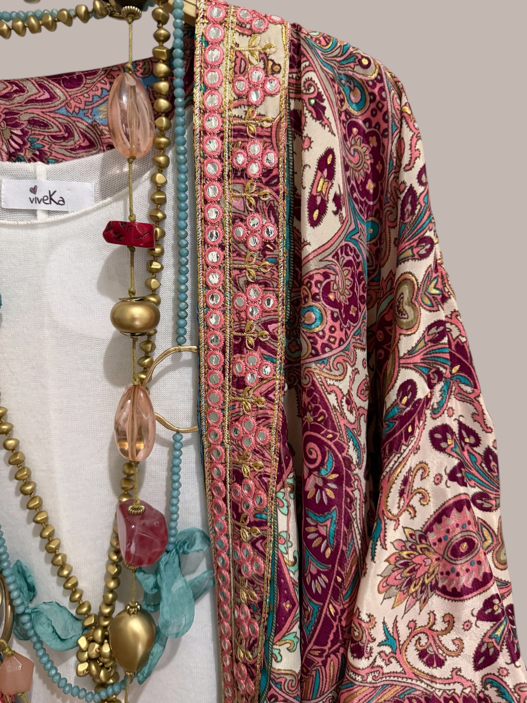 Kimono "India Rosas"