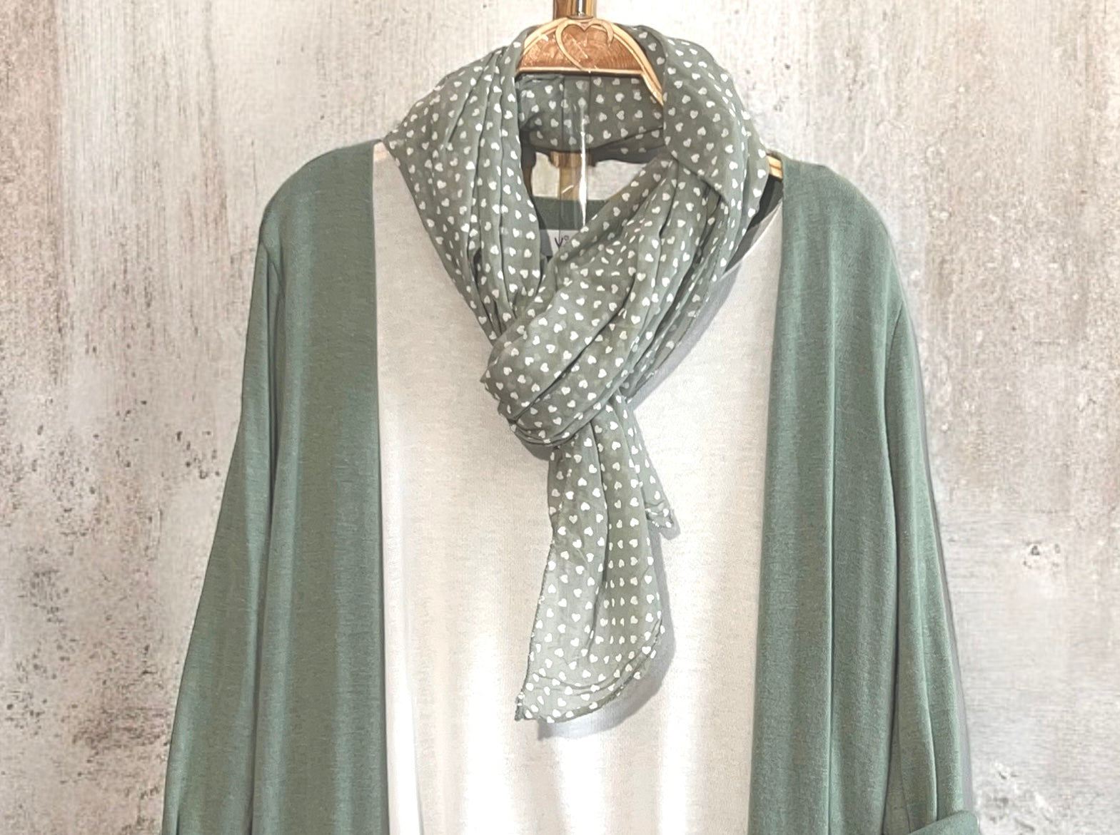 Chaqueta/Cardigan "Lionetta" verde agua