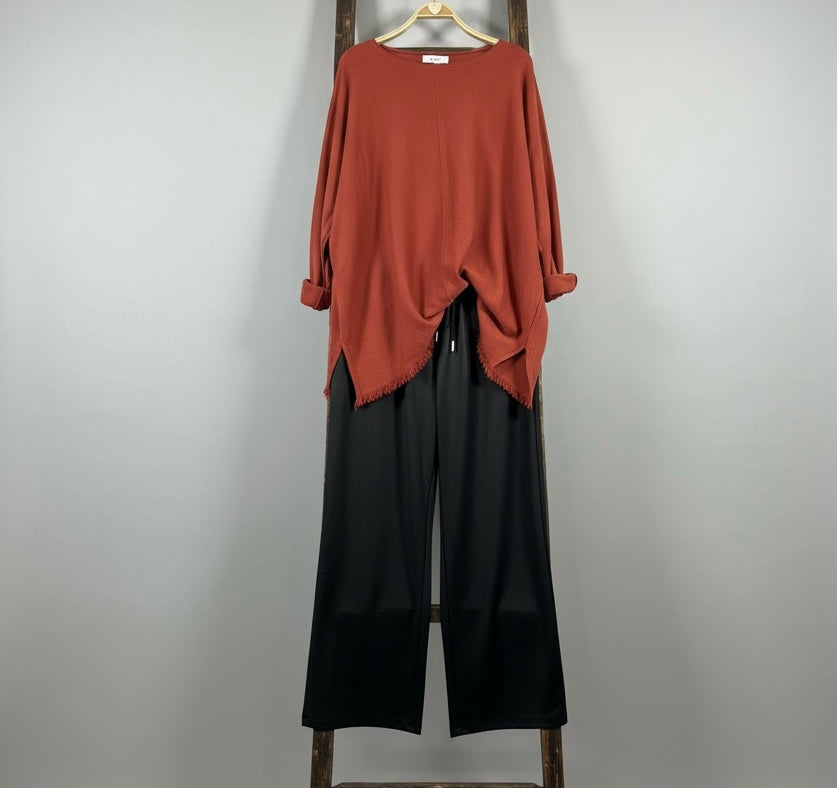 Pantalón Efecto Napa negro