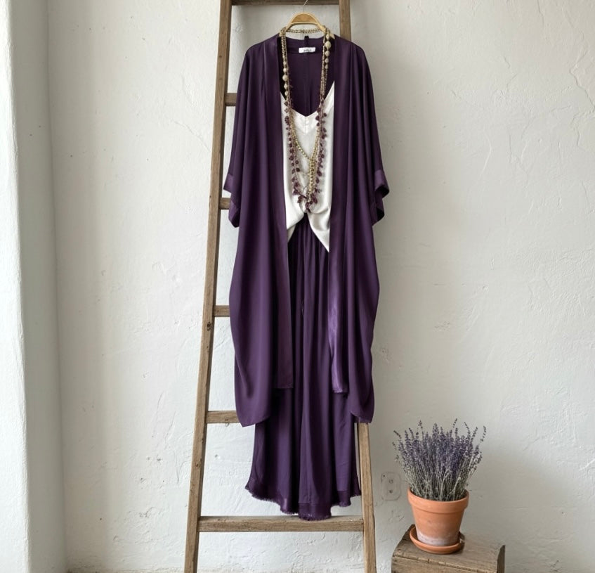 Kimono "Zania" berenjena