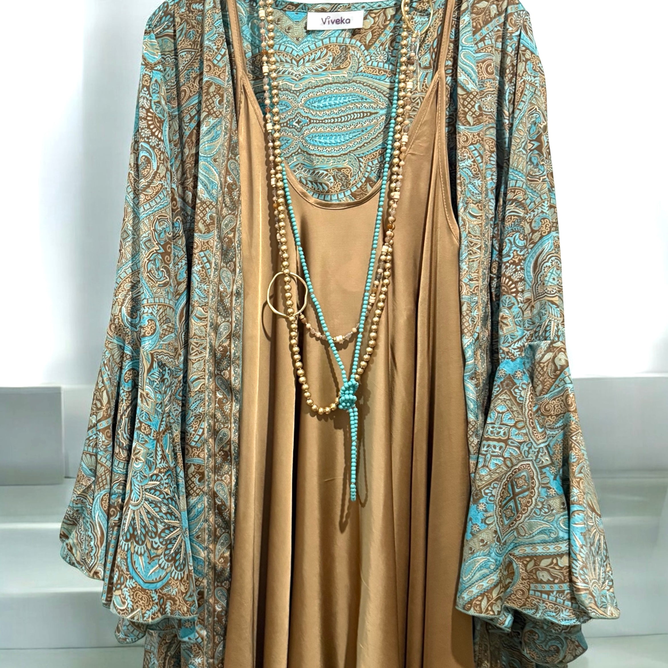 Kaftan "Samsara" turquesa