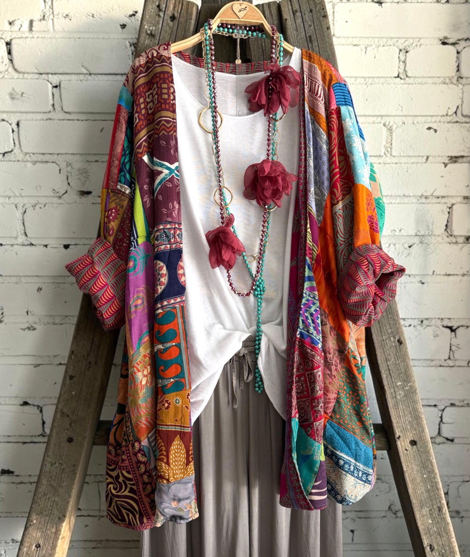 Kimono "Shalimar Burgandy"