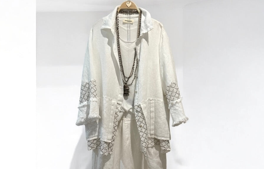 Sobrecamisa "Diletta" blanco