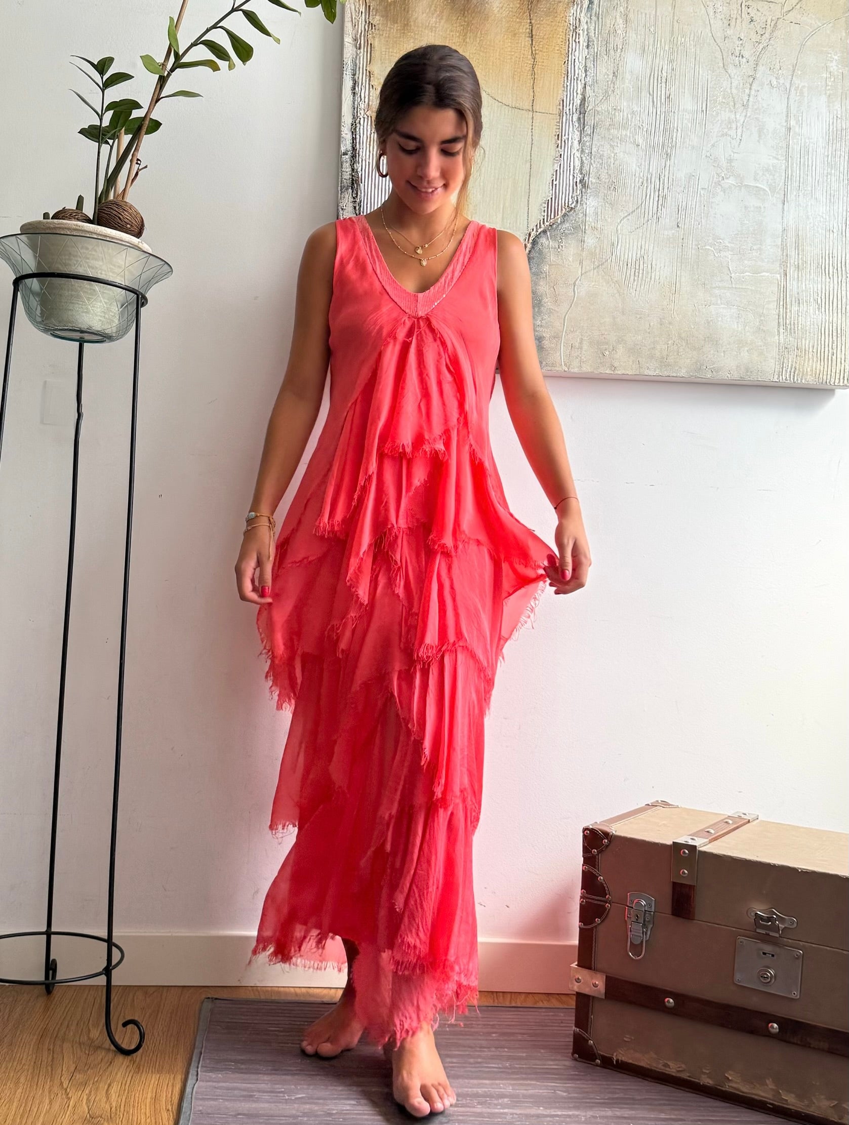 Vestido "Granada" coral