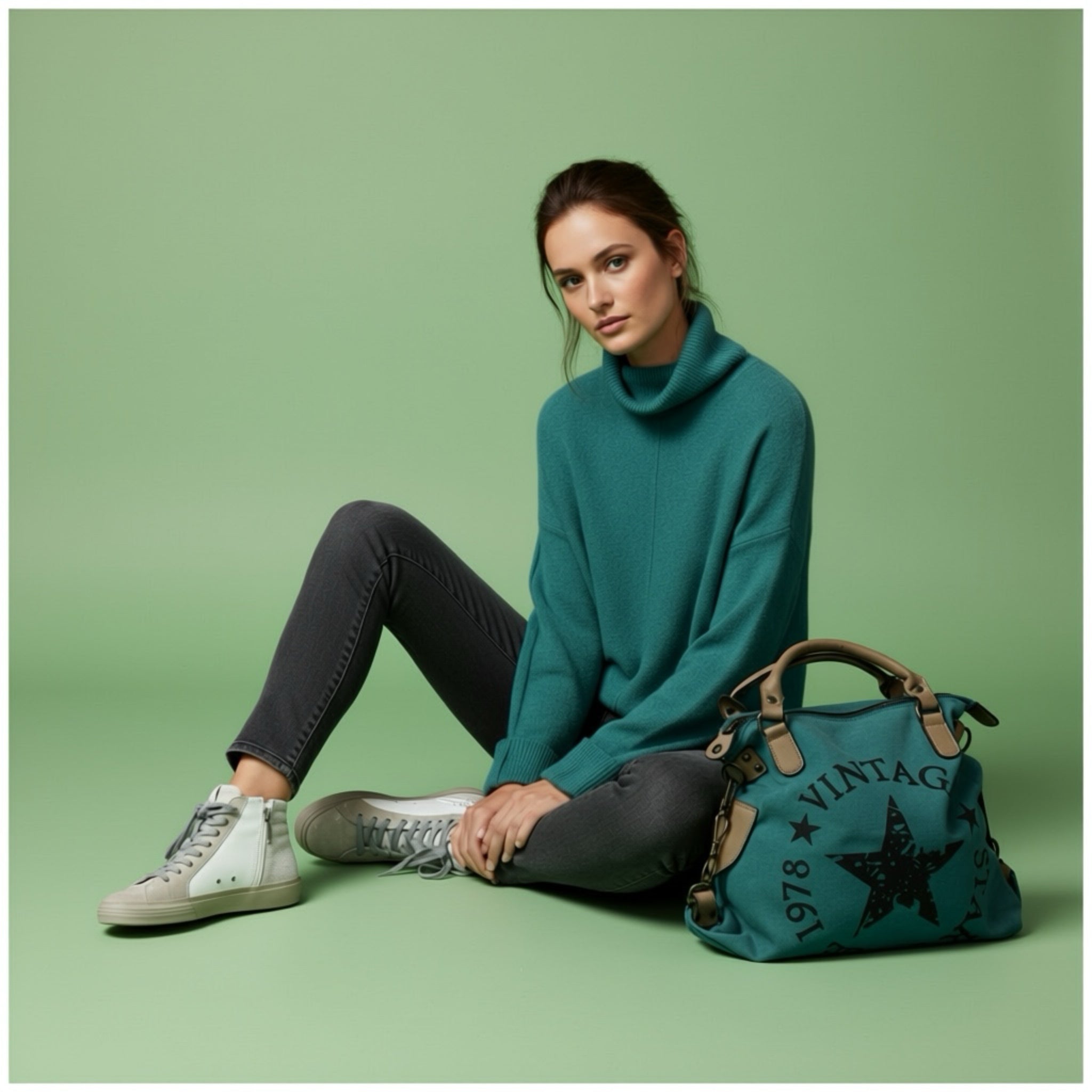 Bolso "Basic Star" verde tiffany