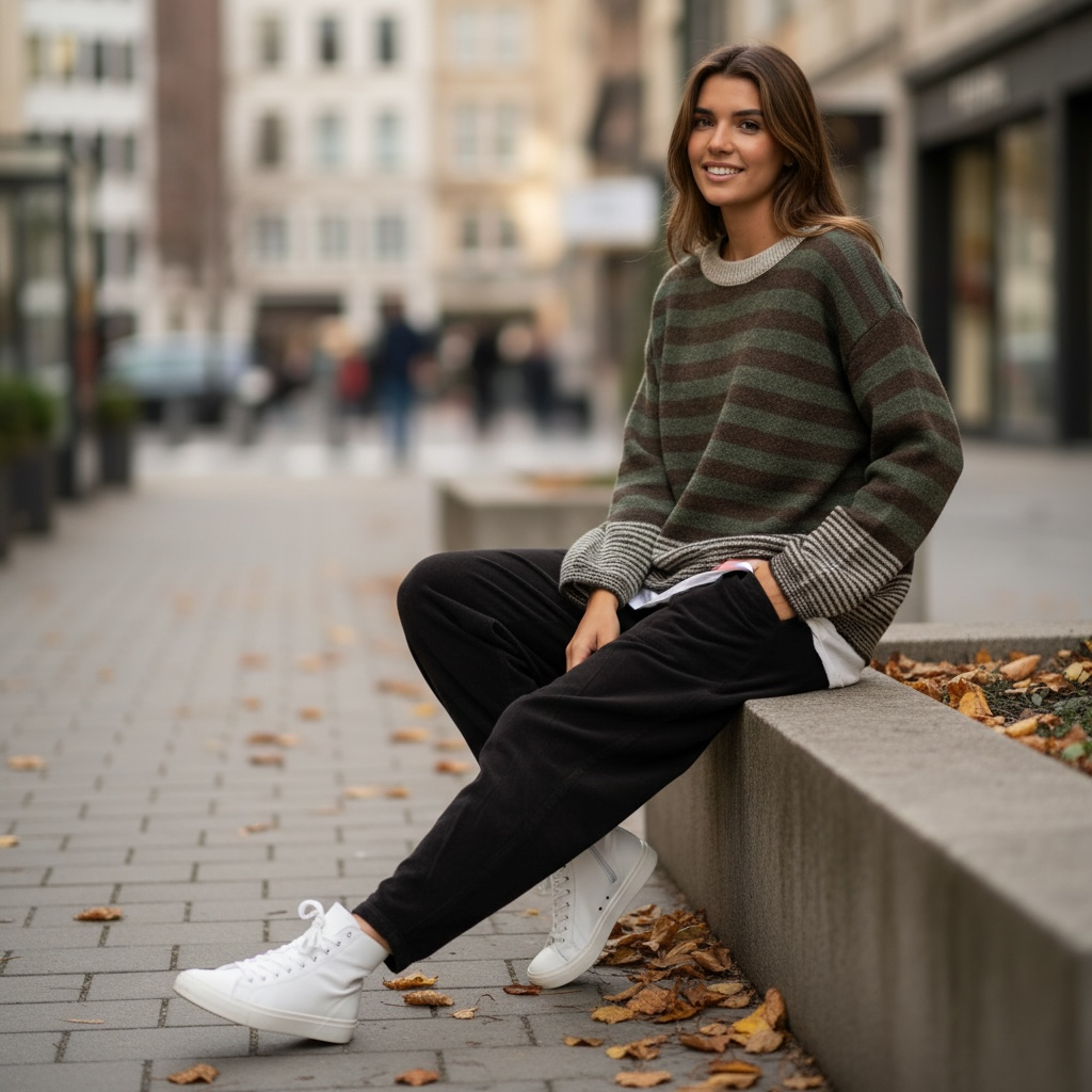 Jersey "Bimba"marrón y verde