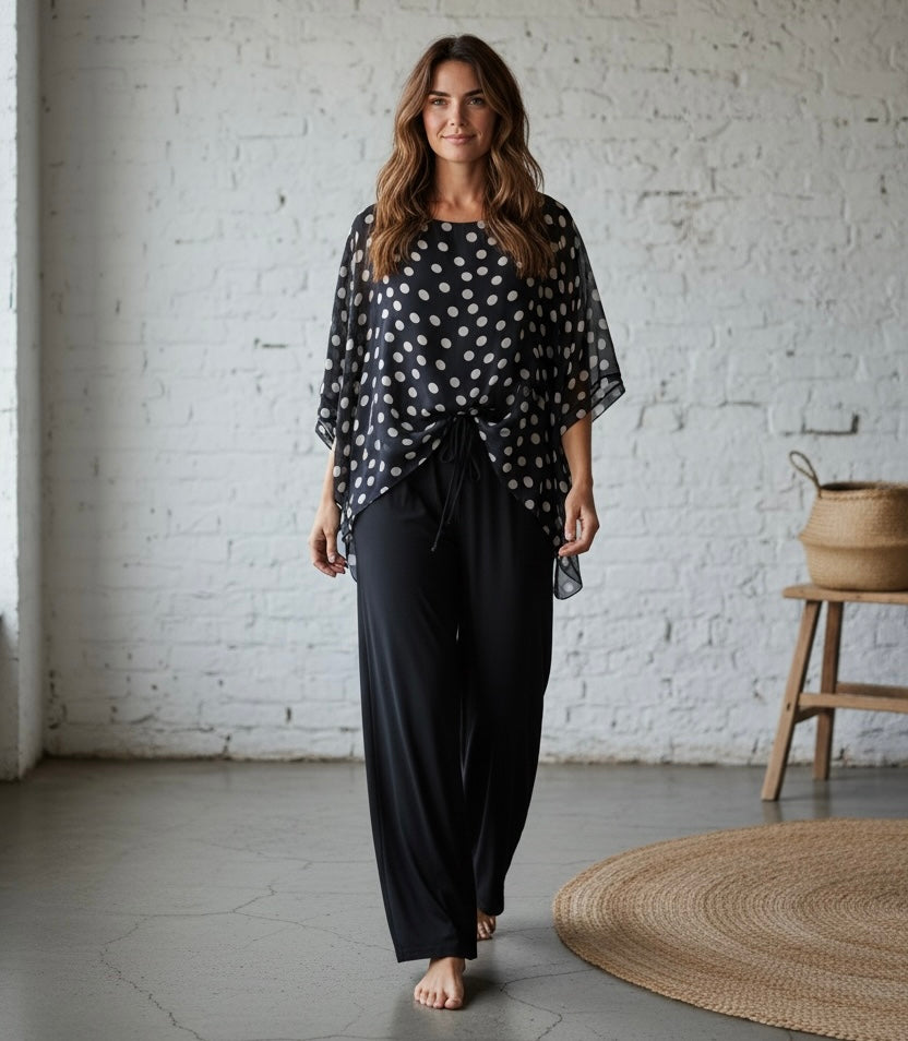 Blusa "Julieta Topos" negro