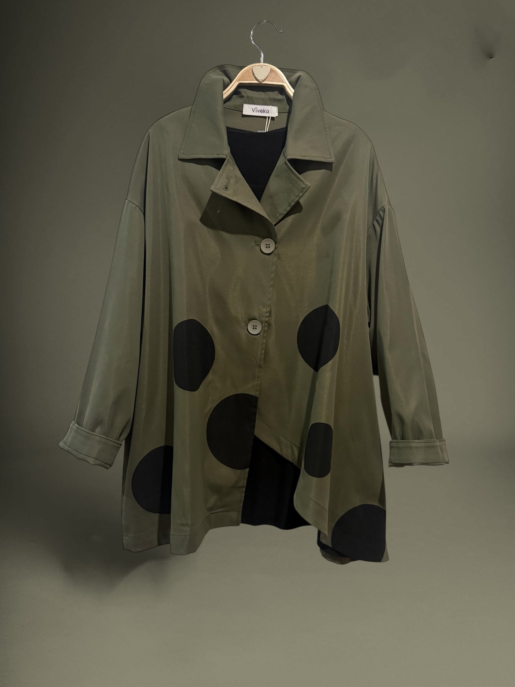 Trench "Lunares" verde