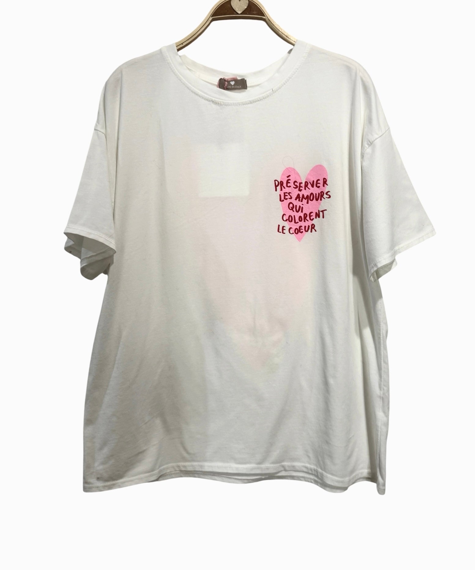 Camiseta "Corazón Chic" blanco