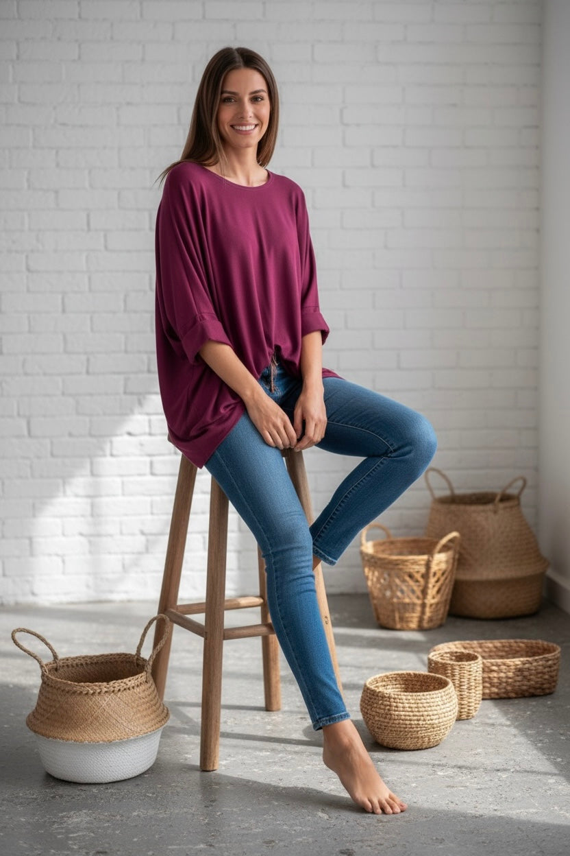 Jersey "Over Must Sum" magenta