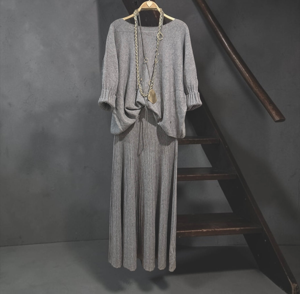 Conjunto "Palmira" gris