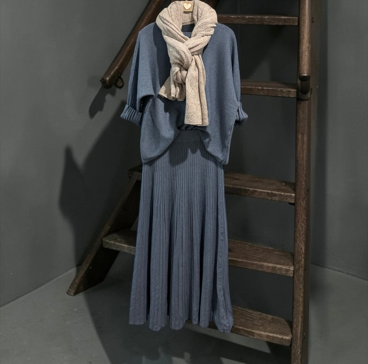 Falda "Palmira" azul vaquero