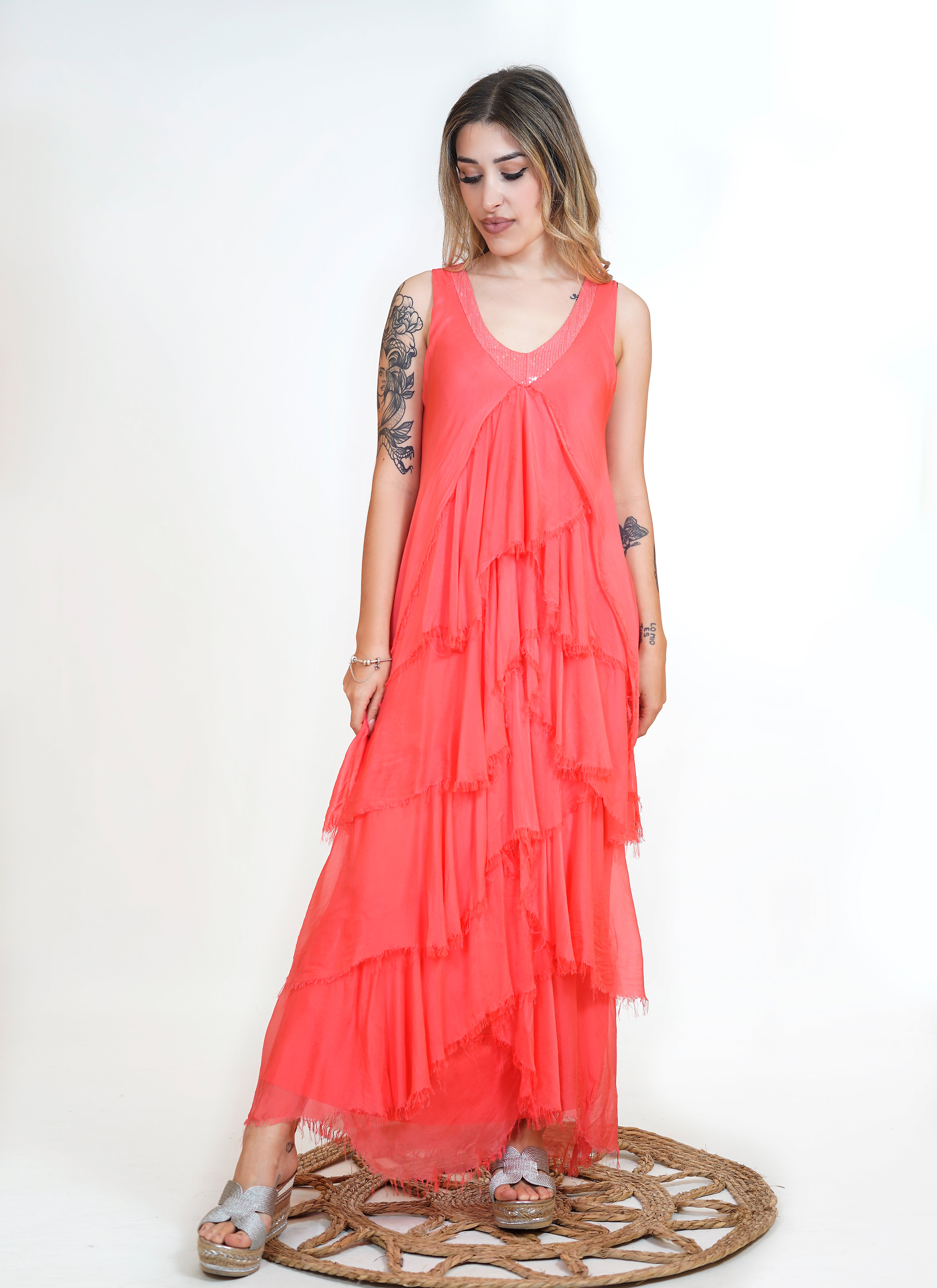 Vestido "Granada" coral